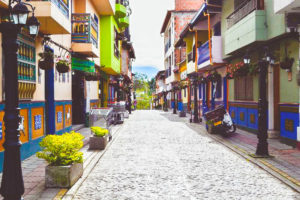 Las coloridas calles en Guatape