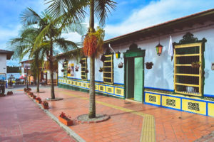 Colorful facade in Guatape