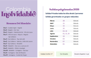 Viaja en grupo por Colombia 2026